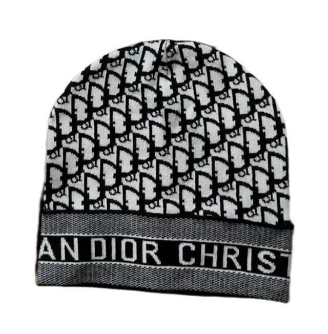 Dior Hats Oblique Logo Knit Beanie product detail image 6