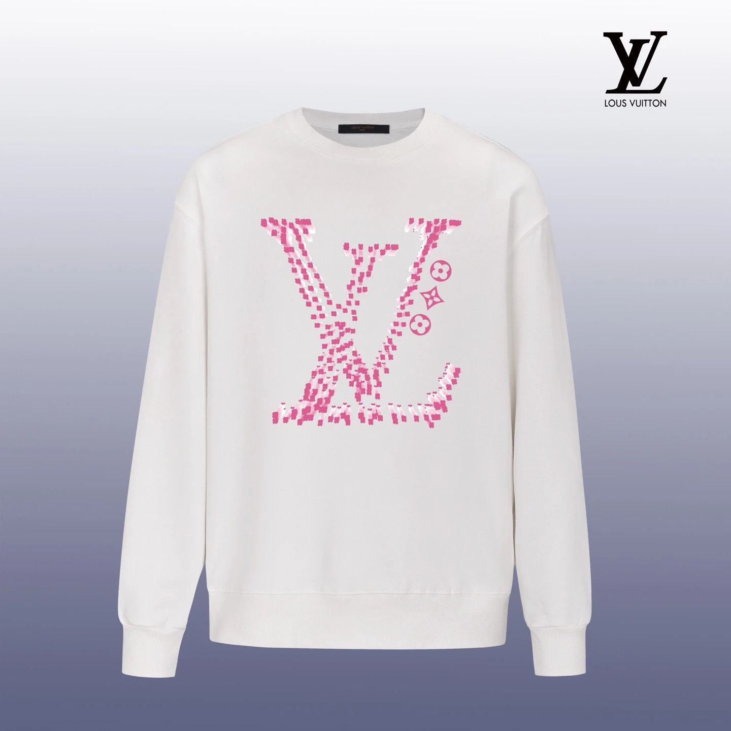 Louis Vuitton LV Monogram Floral Print White Hoodie - 12