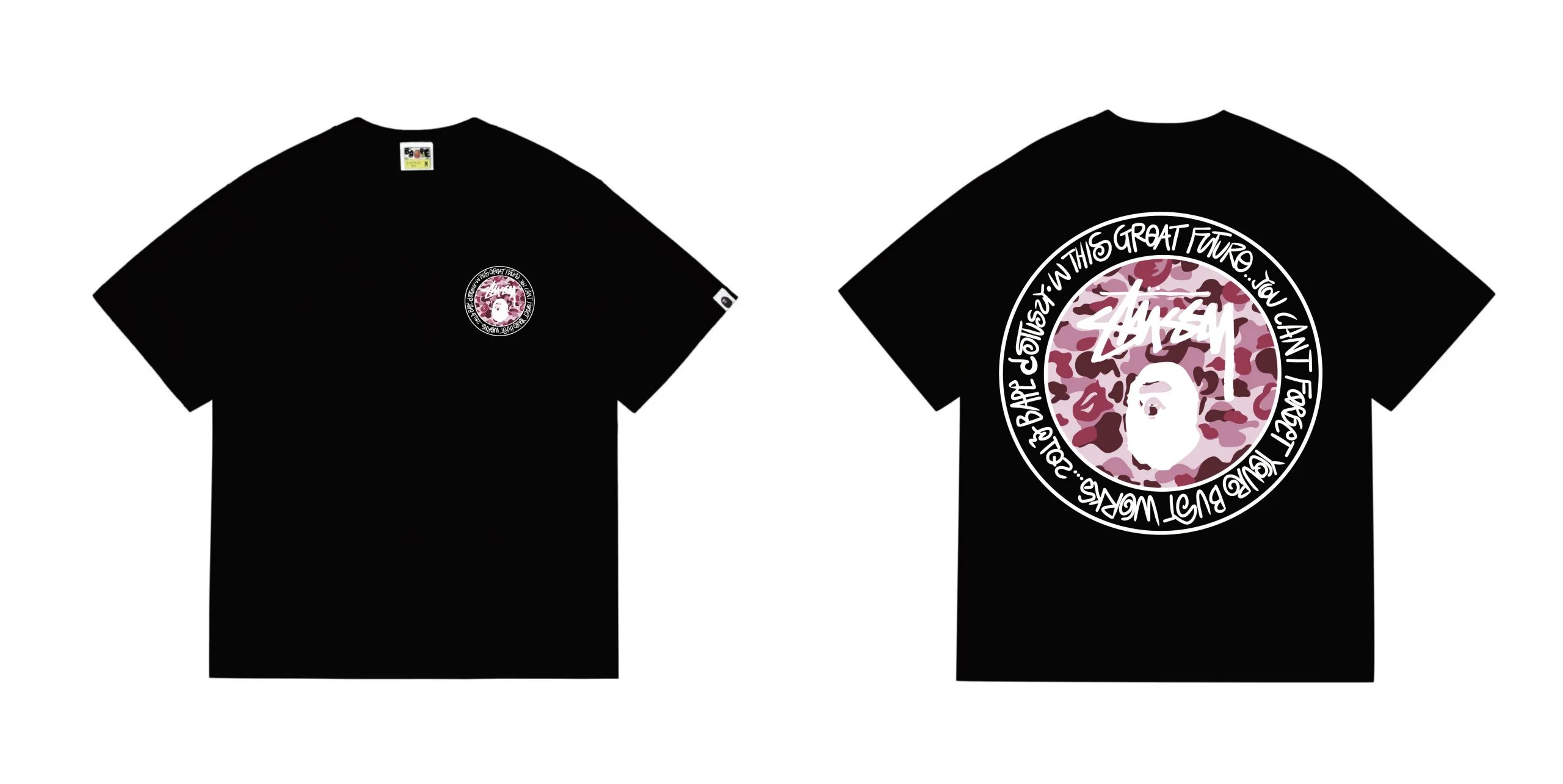 A Bathing Ape ABC Camo Logo Purple T-Shirt - 8