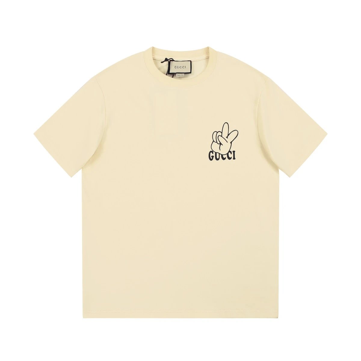 Gucci Peace Hand Logo Tee Cream