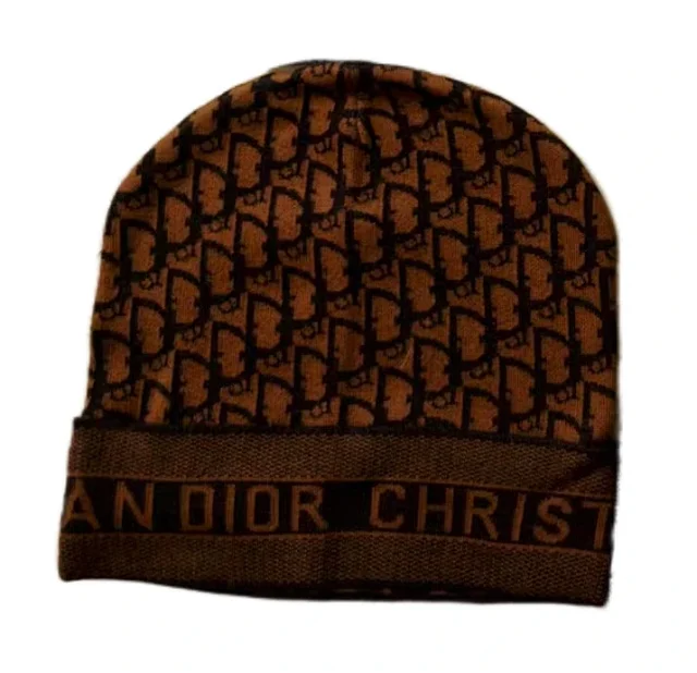 Dior Hats Oblique Logo Knit Beanie product detail image 5