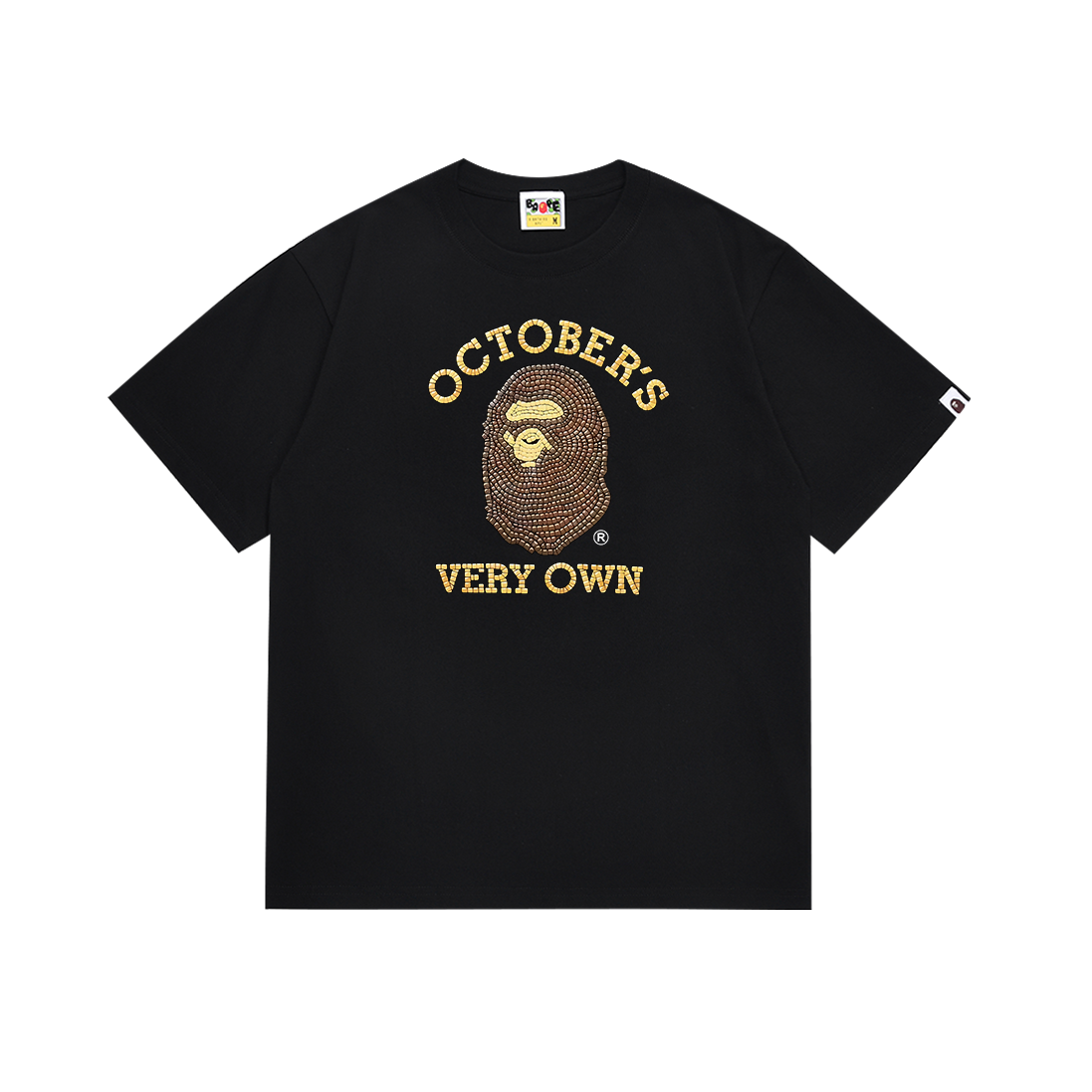 BAPE x OVO October's Very Own Ape Head Tee Black