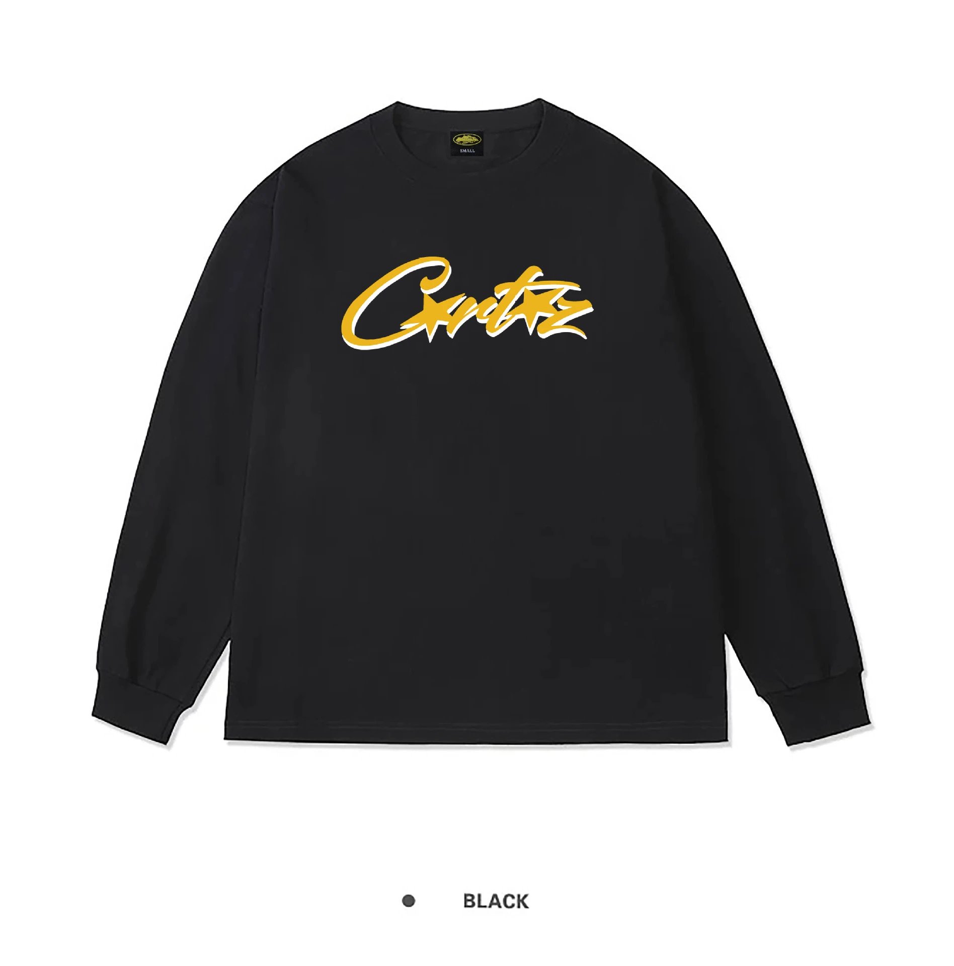 Corteiz Allstarz Longsleeve Tee Black Yellow
