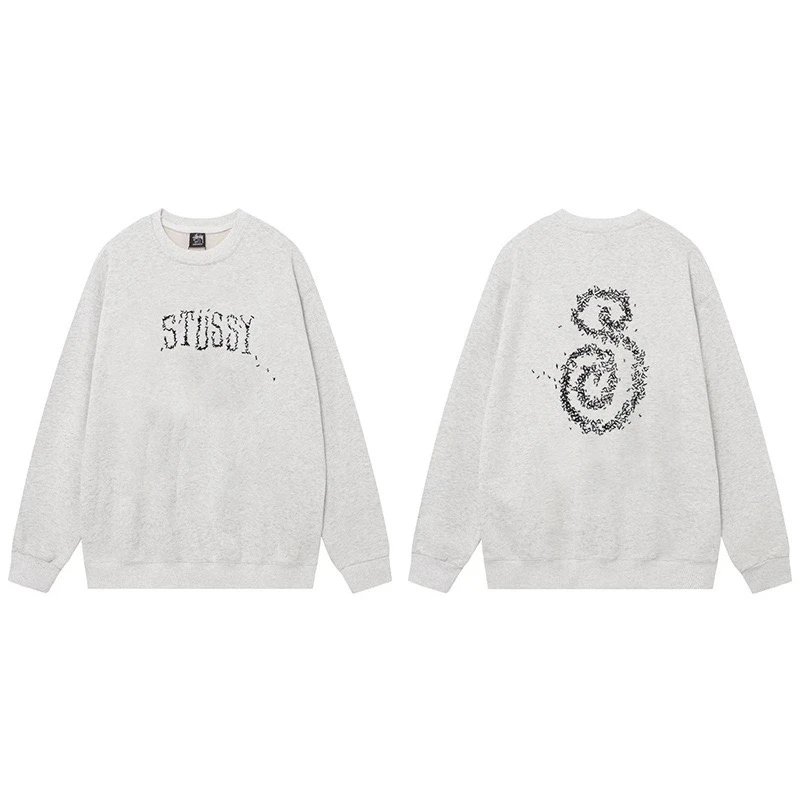 Stussy Graphic Crewneck Sweatshirt Grey