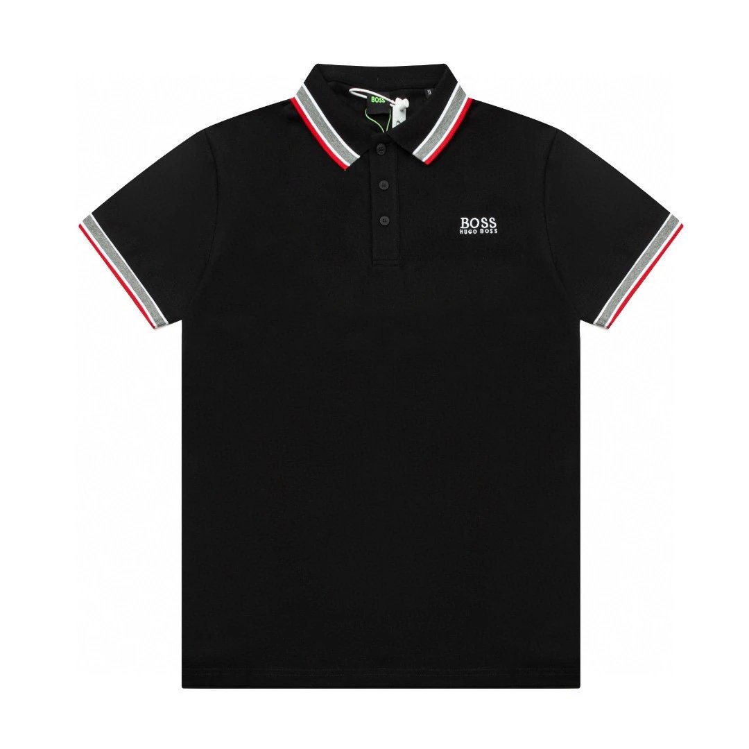 Hugo Boss Polo Shirt Tipped Black