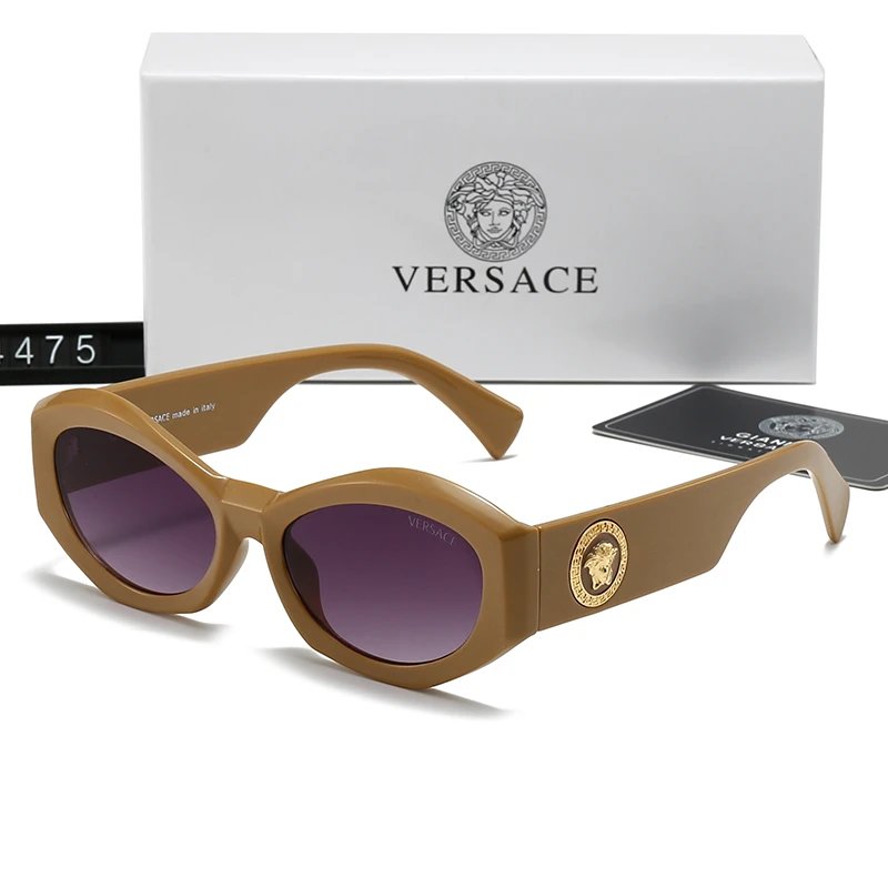 Versace VE3162 Rimless Square Sunglasses Black Blue