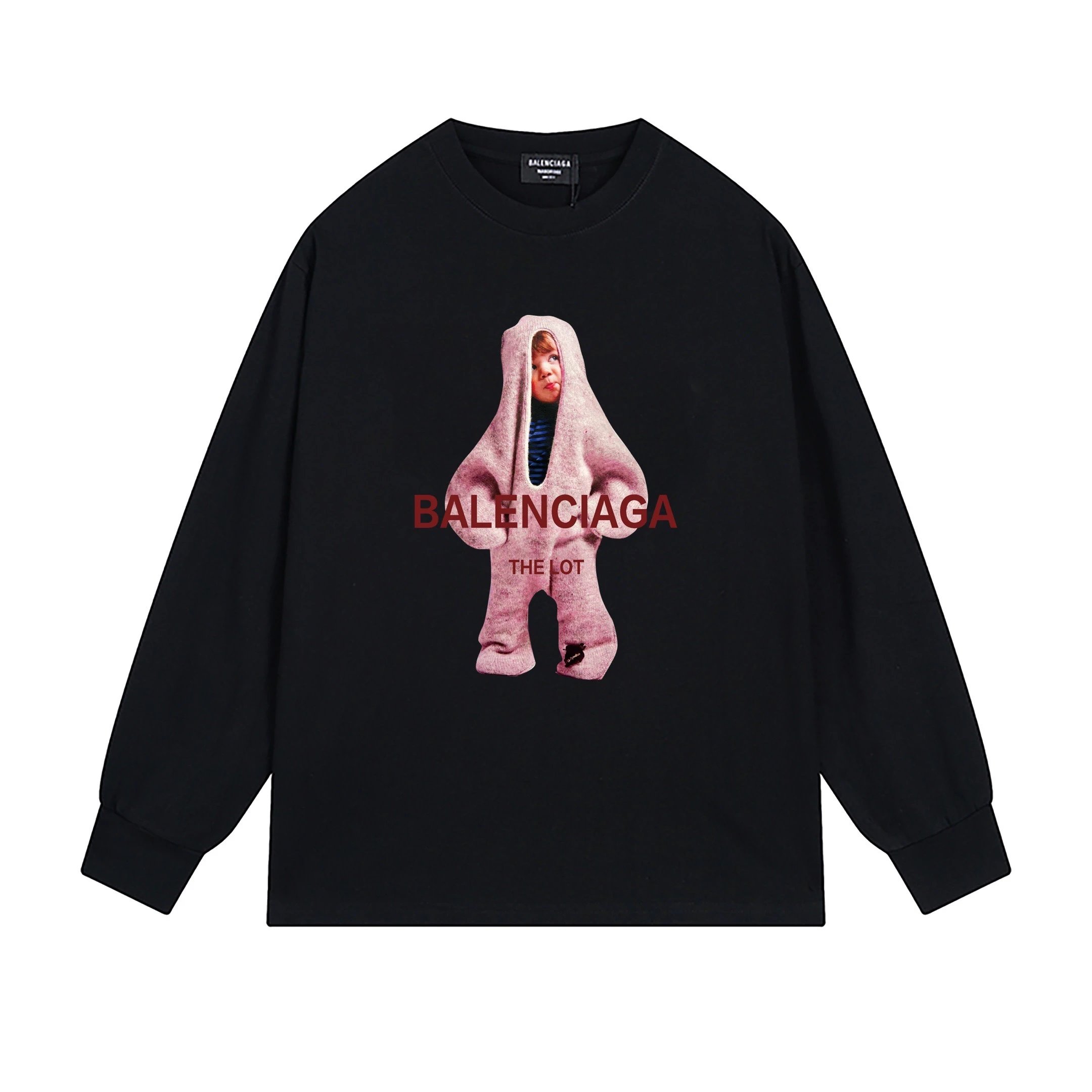 Balenciaga Long Sleeve Tee Black