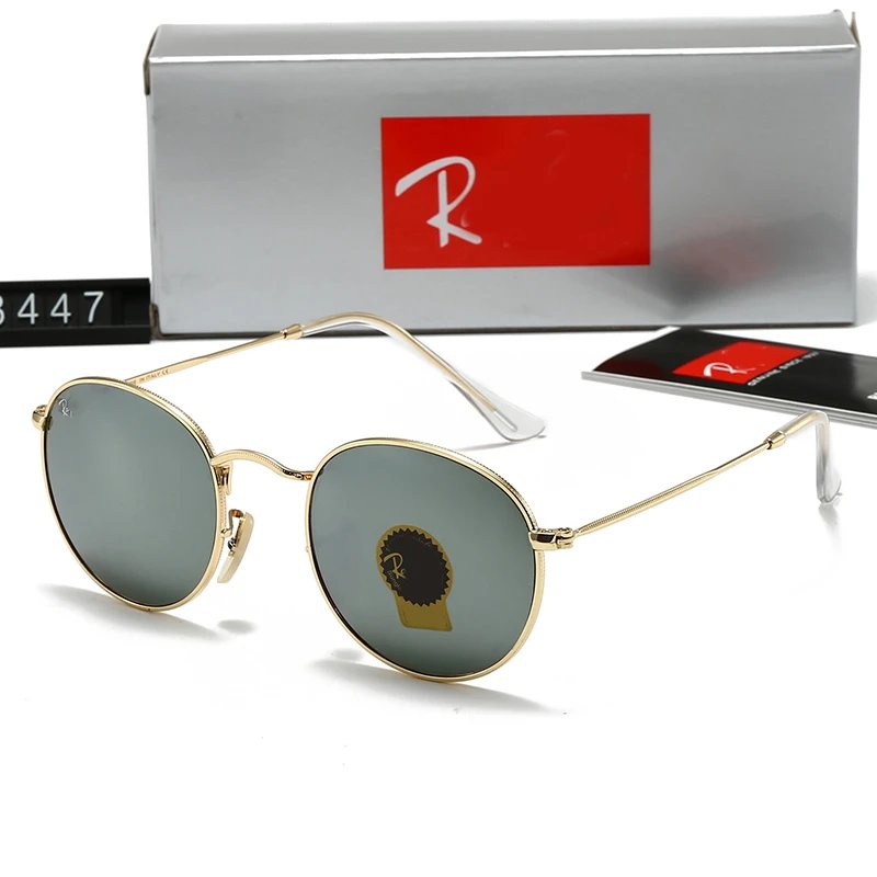 Ray-Ban 7222 Square Sunglasses Black Frame Blue Mirror Lens