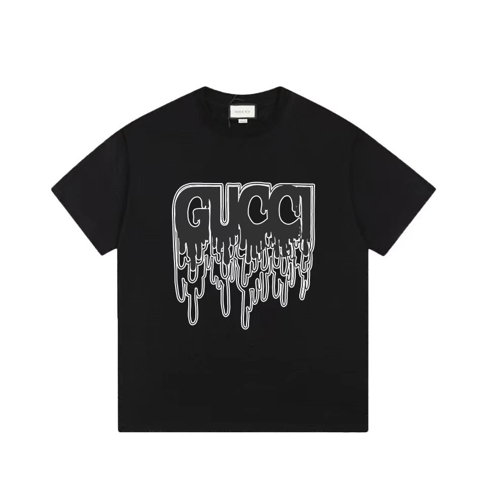 Gucci Dripping Logo Graphic Tee Black