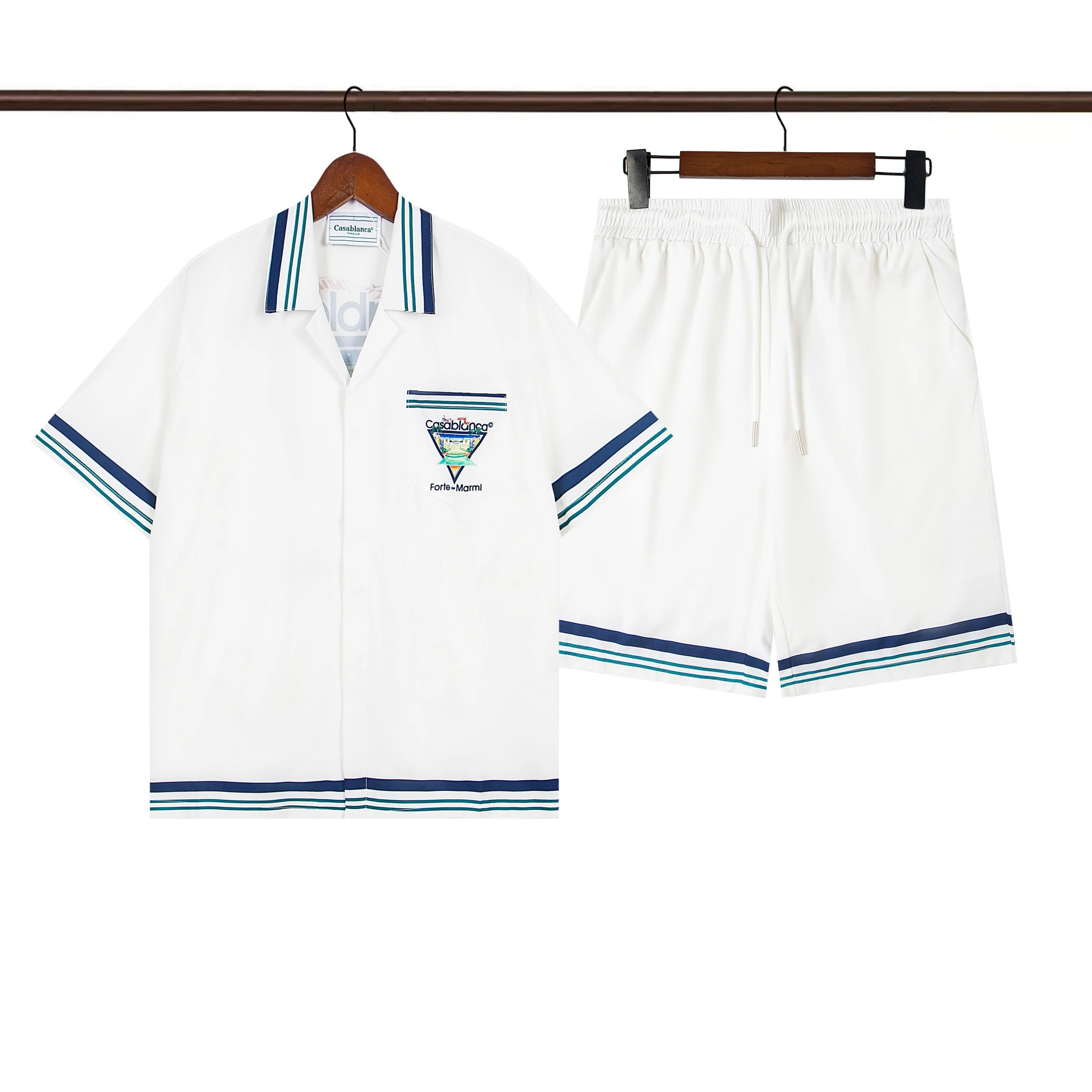Casablanca Forte Marmi Tennis Short Set White Navy