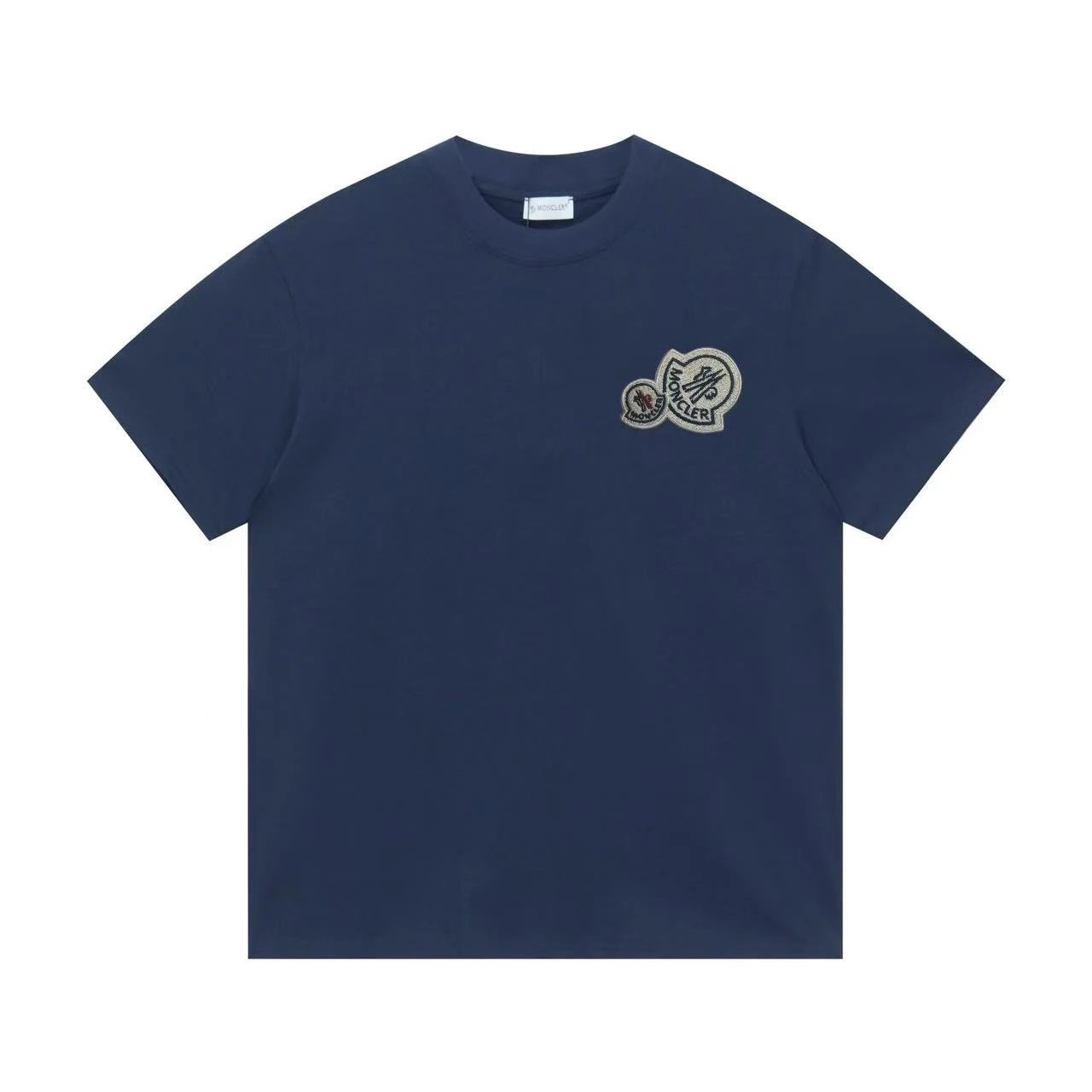 Moncler Double Patch Logo Tee Navy