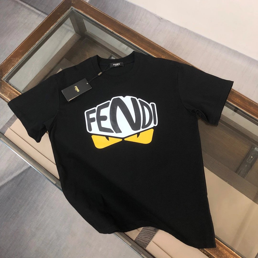 Fendi Bug Eyes Logo Tee Black