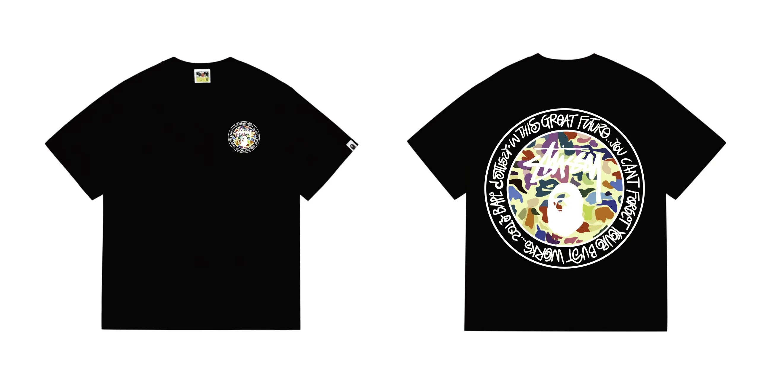 A Bathing Ape ABC Camo Logo Purple T-Shirt - 10