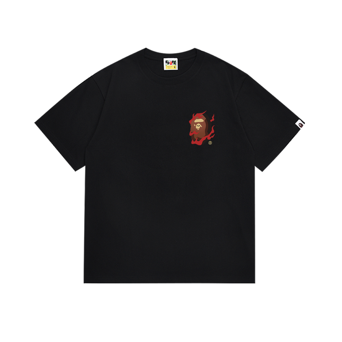 BAPE Devil Ape Head Chest Logo Tee Black