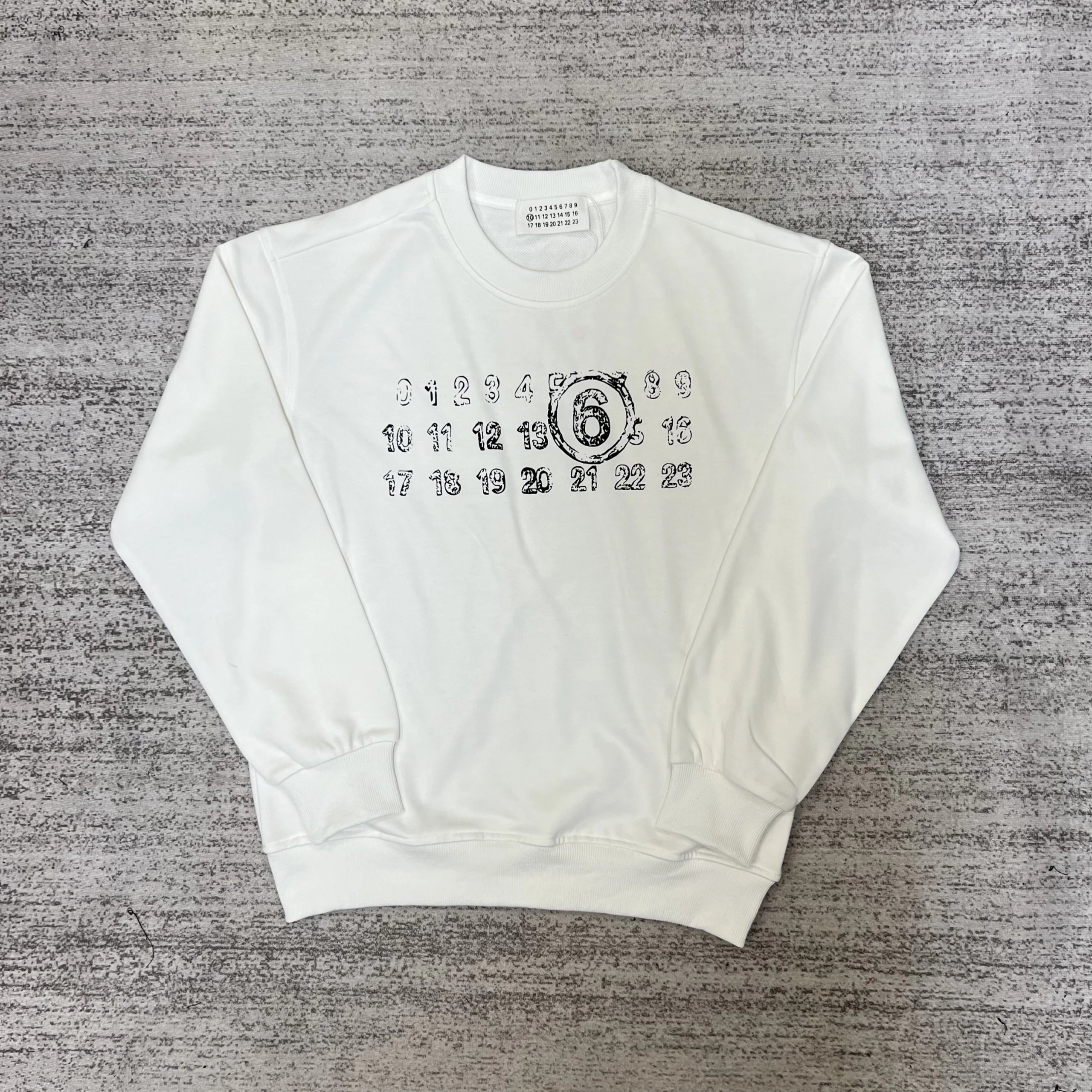 Maison Margiela MM6 Logo Print White Sweatshirt - 32