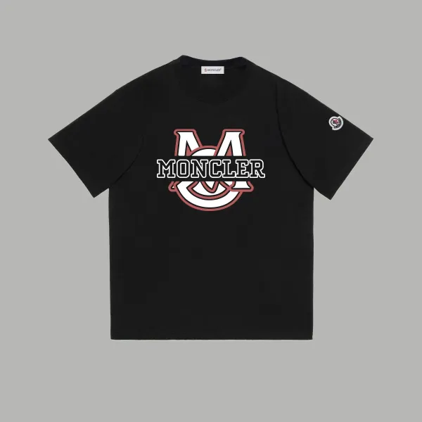 Moncler Logo Graphic Black T-Shirt - 1