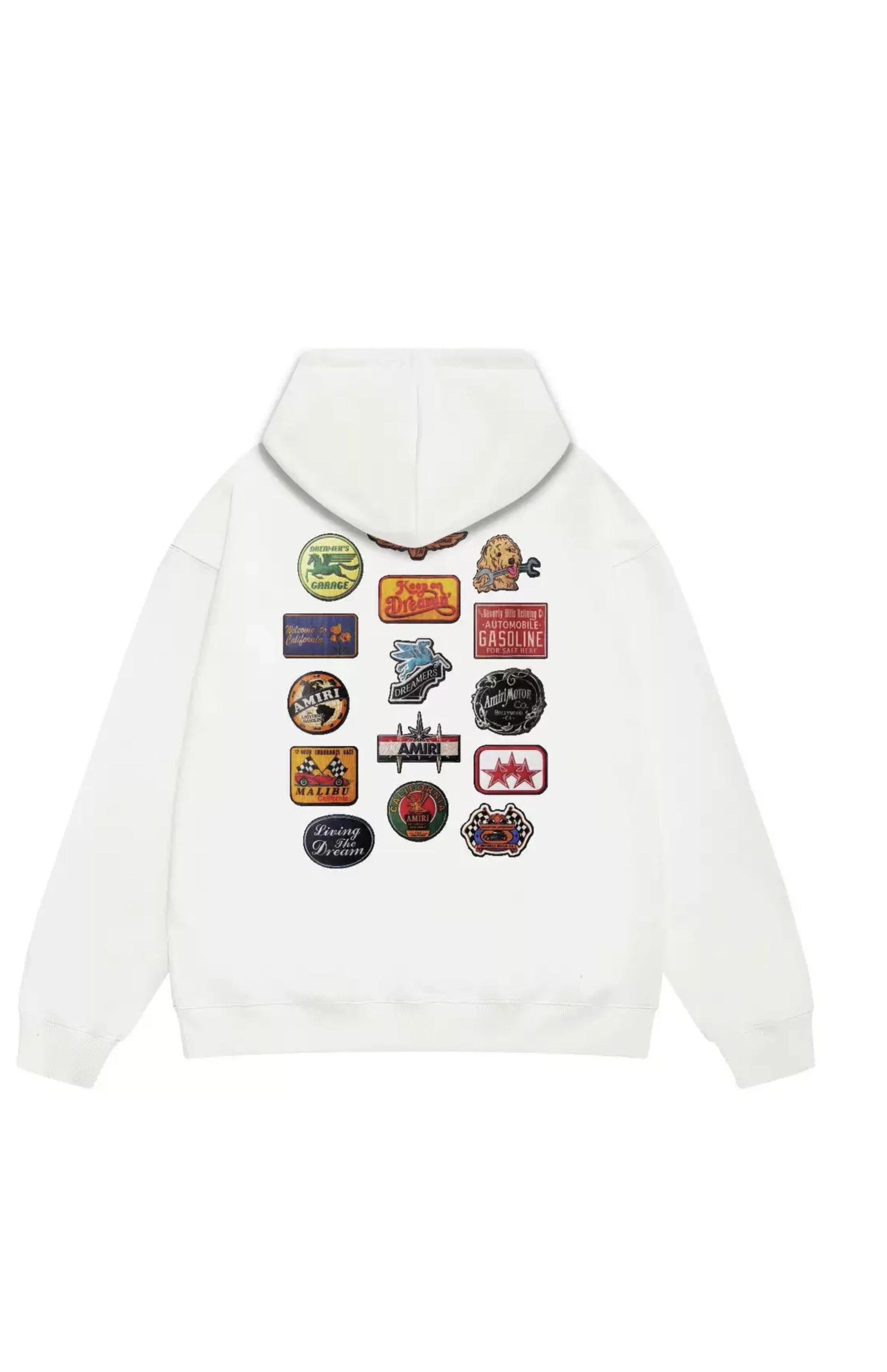Amiri Patchwork Hoodie Navy - 9