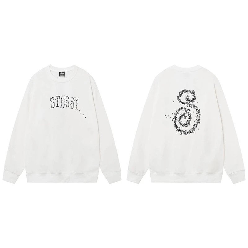 Stussy Graphic Crewneck Sweatshirt White