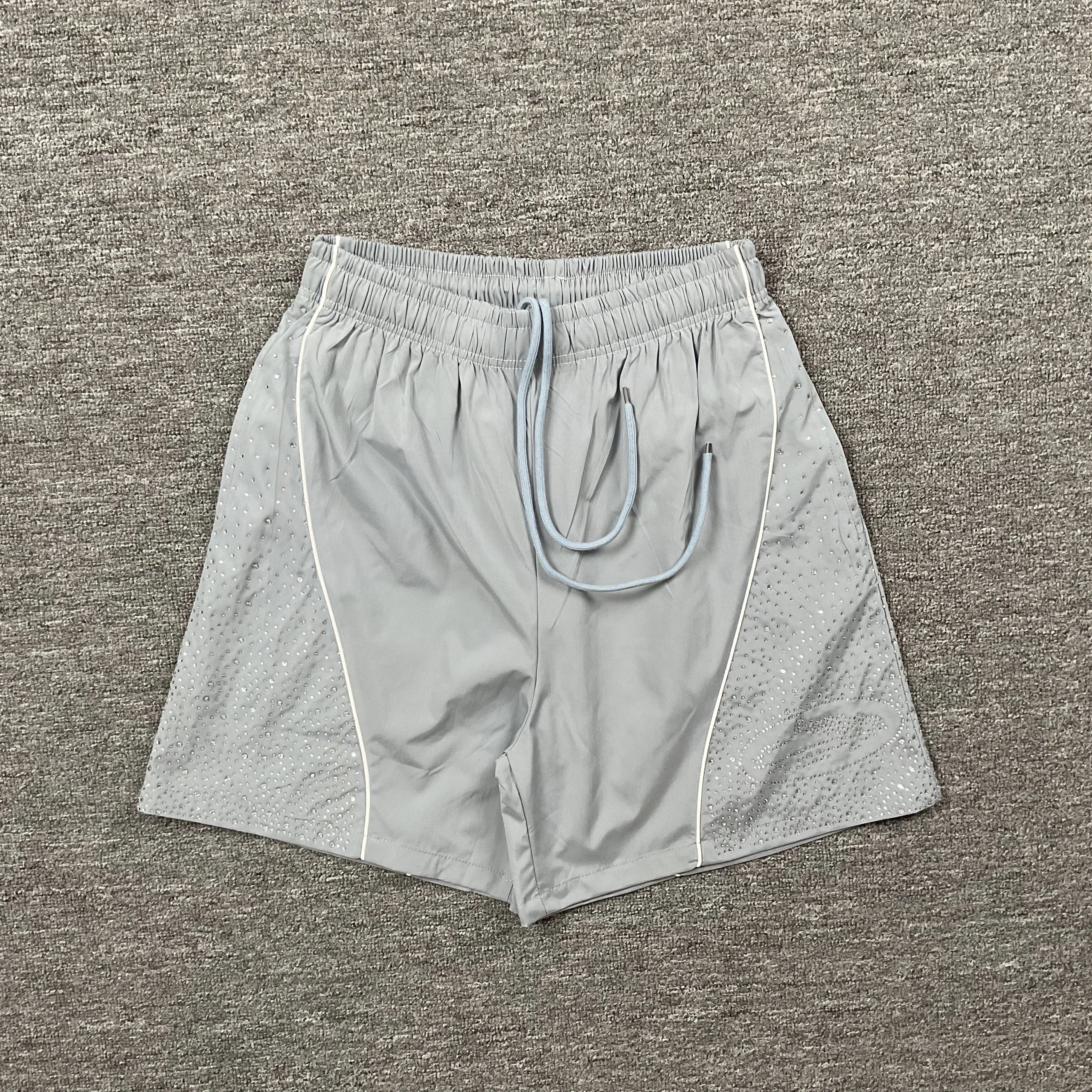 Unbranded Shorts Color-block drawstring with chenille letter-and-star patches — 19