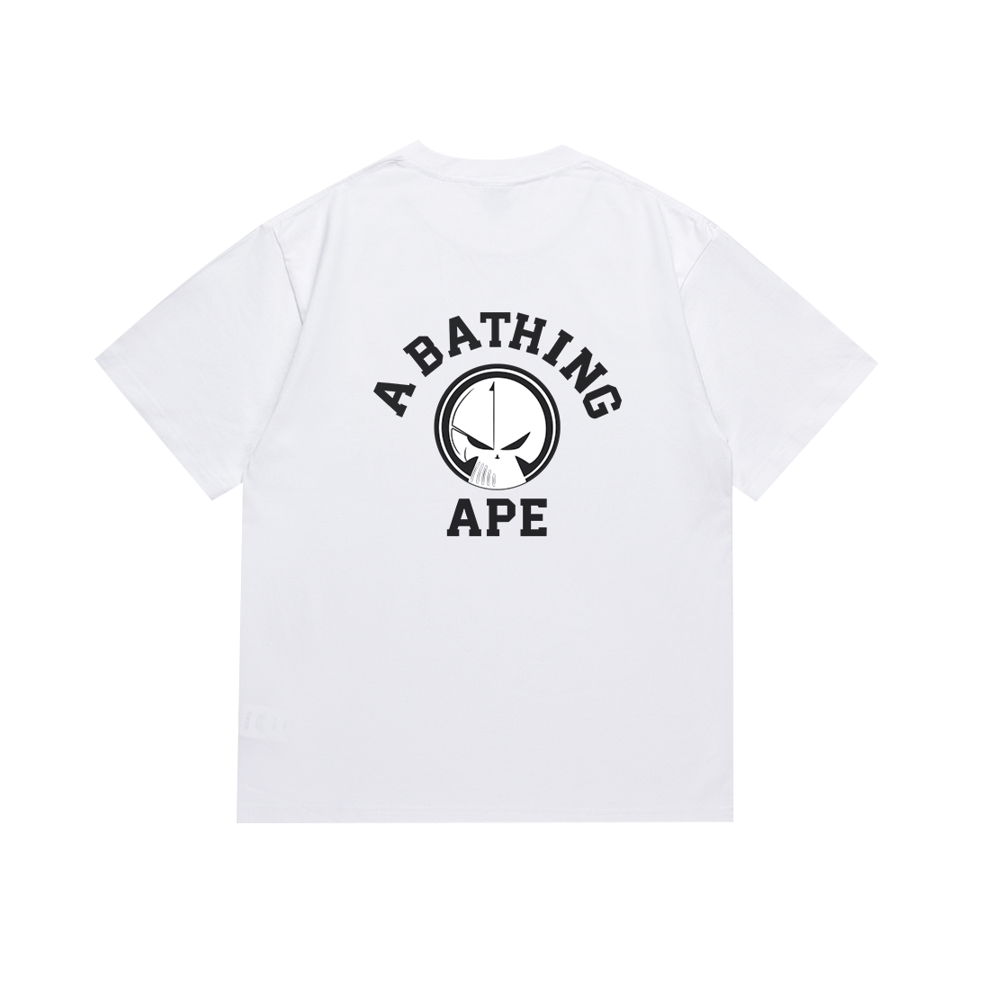 BAPE A Bathing Ape Alien Skull Back Logo Tee White
