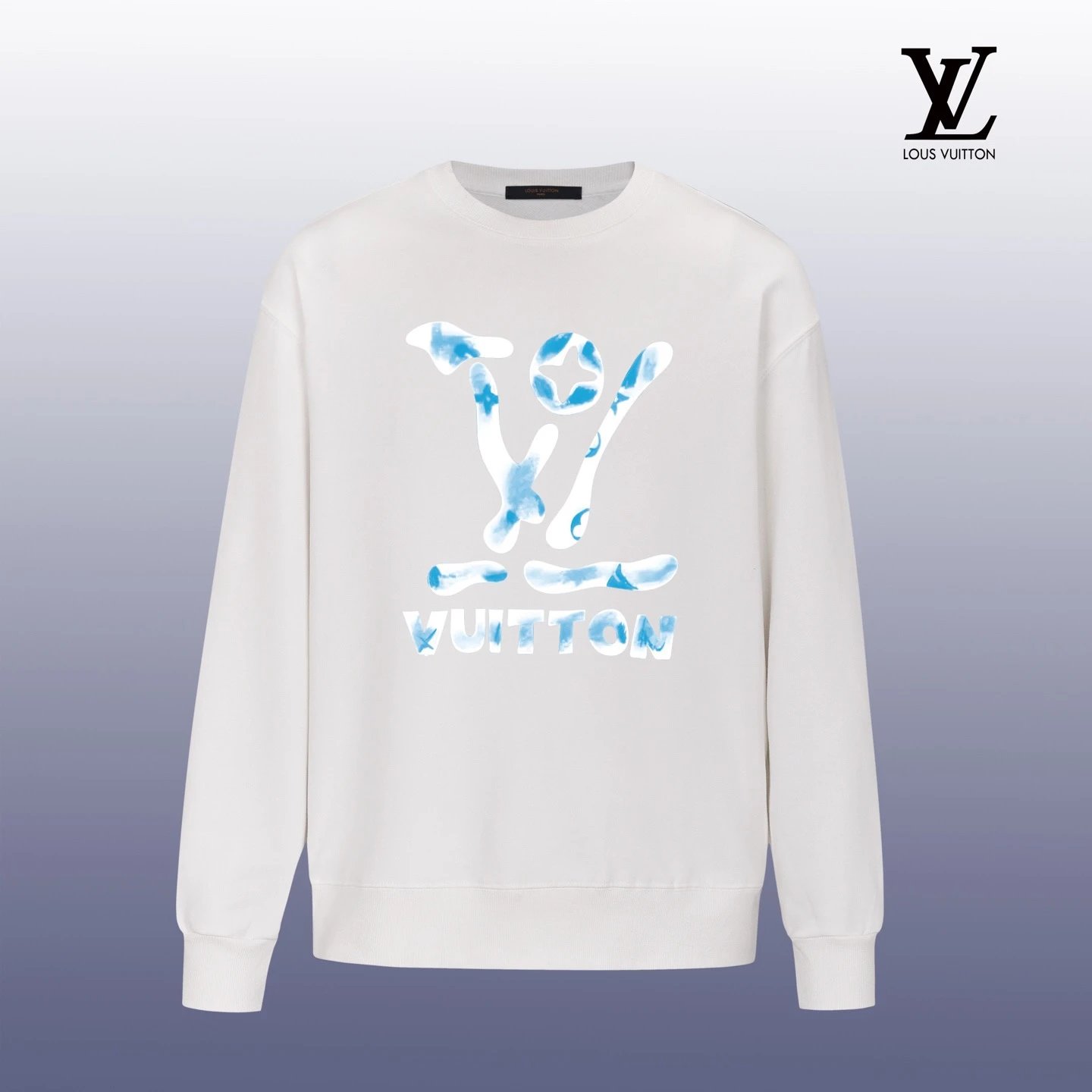 Louis Vuitton Tie-Dye LV Logo Black Sweatshirt Sweater - 9