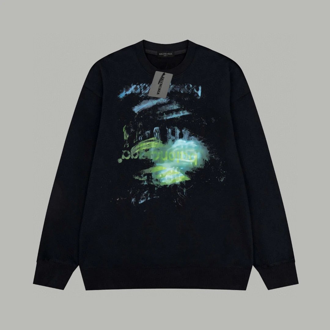 Balenciaga Graphic Sweatshirt Black