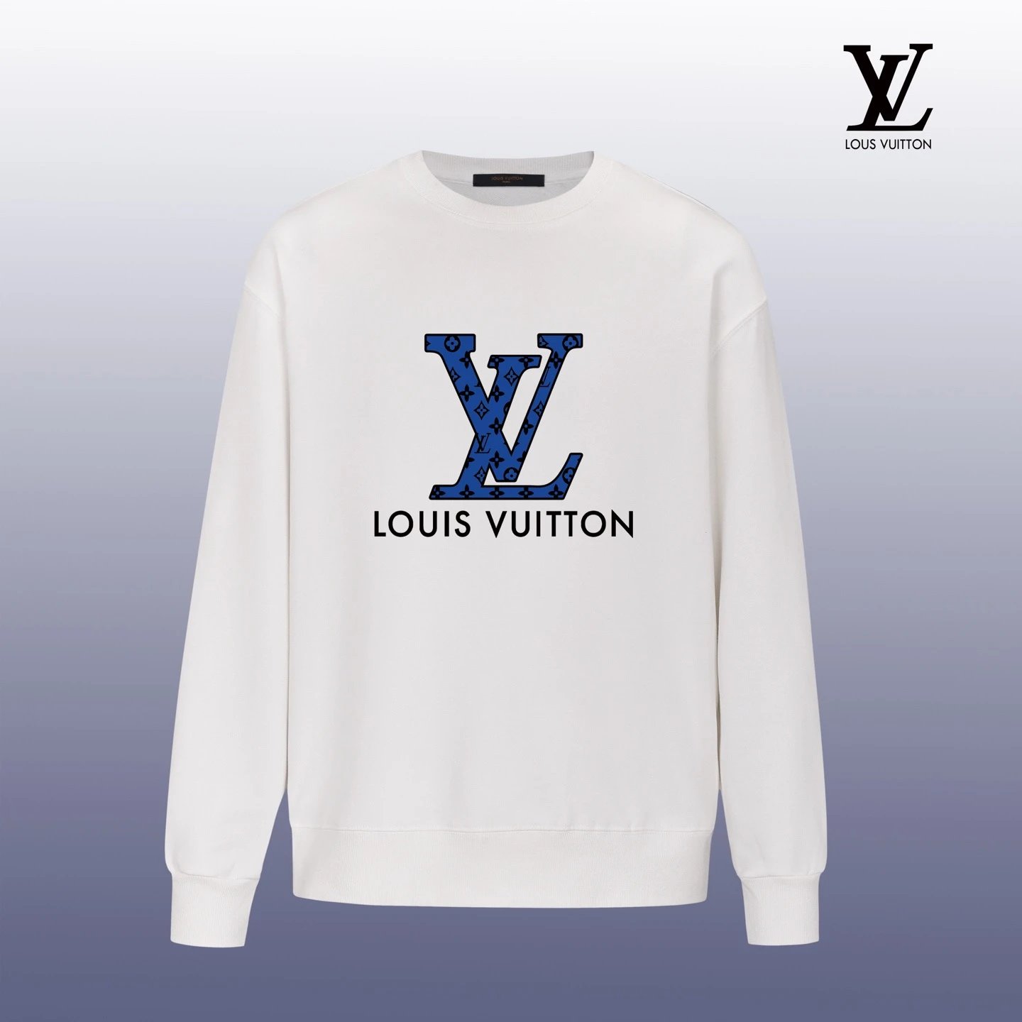 Louis Vuitton Tie-Dye LV Logo Black Sweatshirt Sweater - 3
