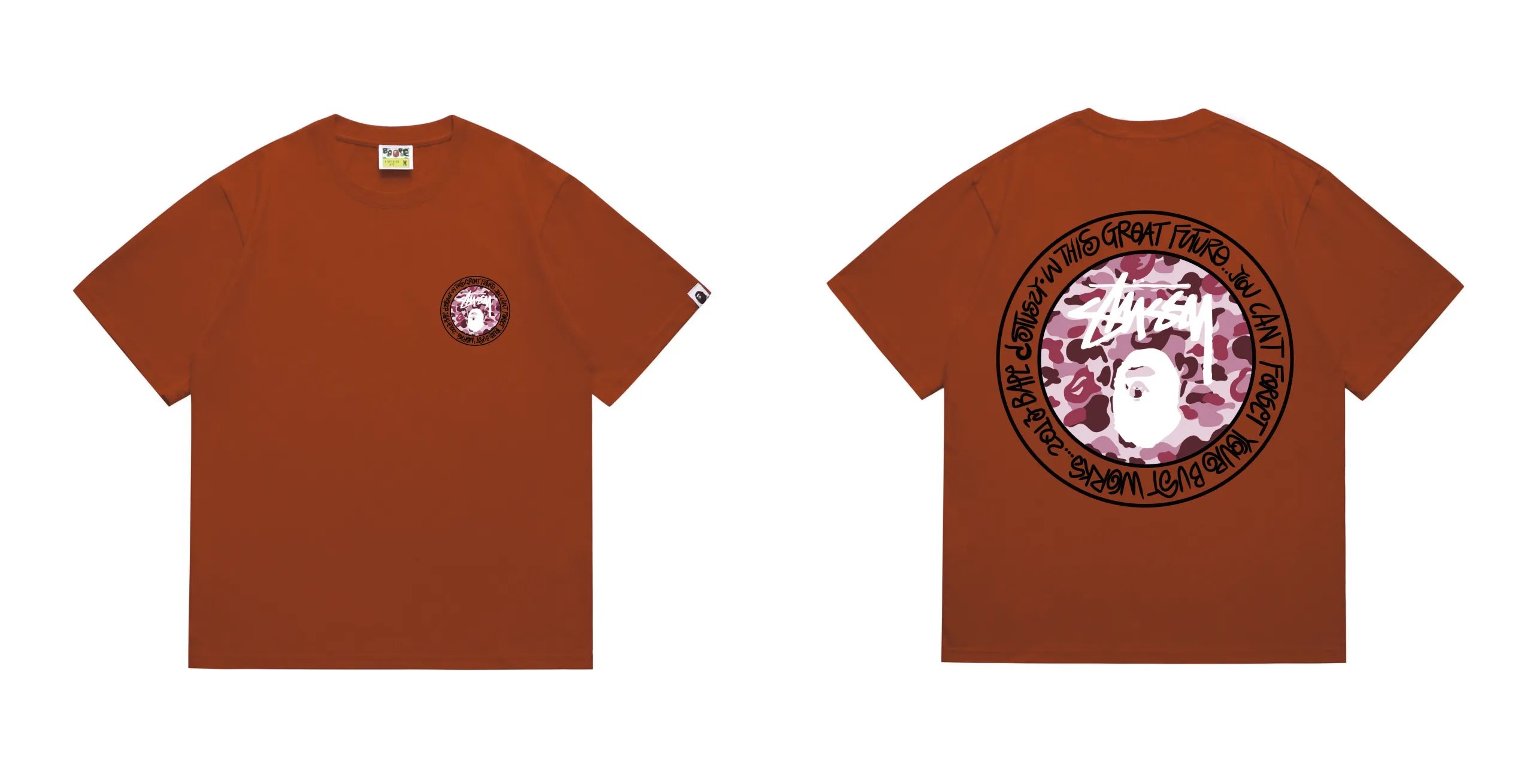 A Bathing Ape ABC Camo Logo Purple T-Shirt - 9
