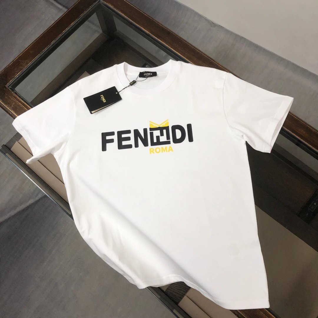 Fendi Monster Eyes Roma Logo Tee White