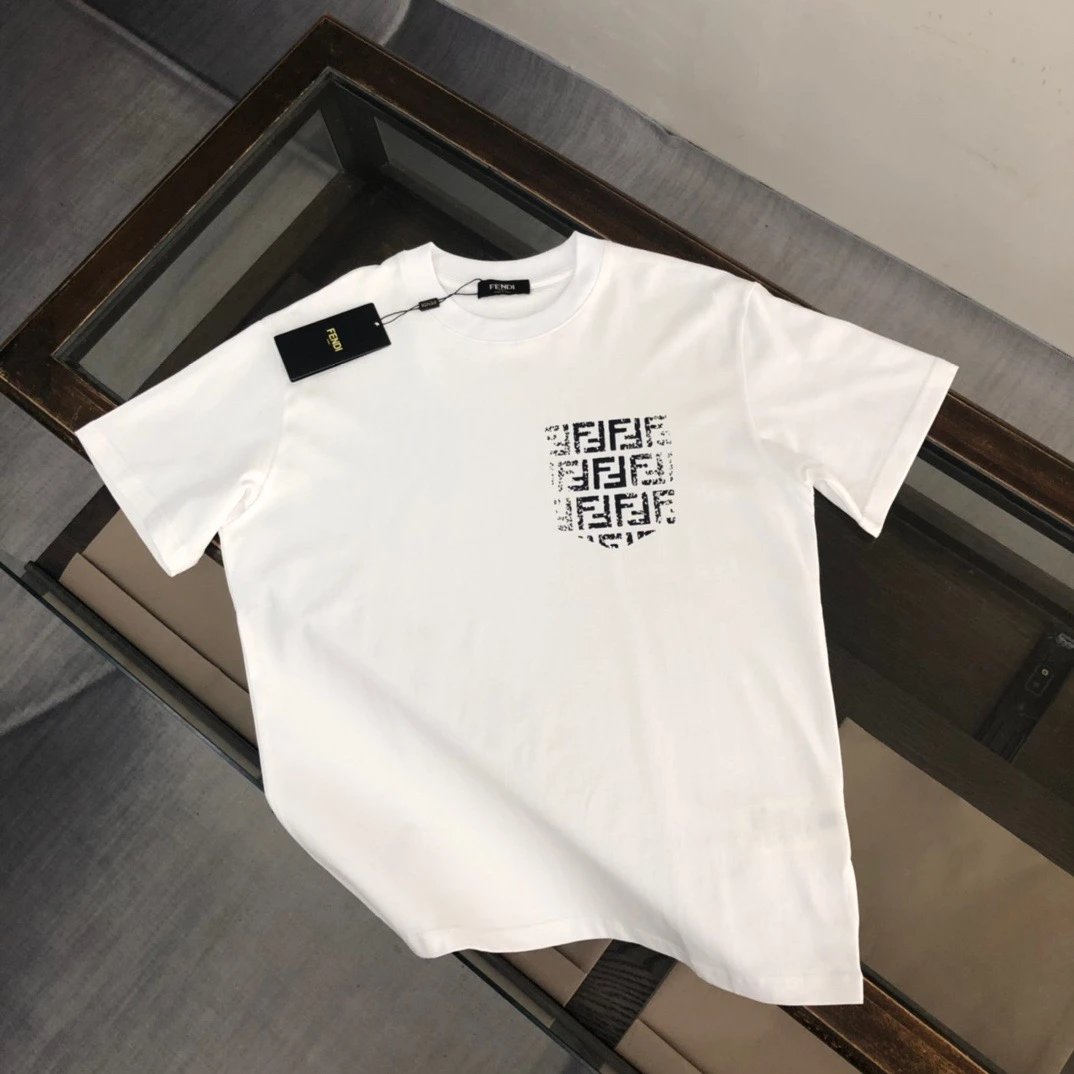 Fendi FF Monogram Pocket Tee White