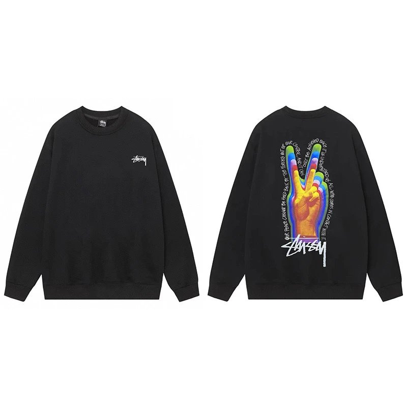 Stussy Peace Hand Sweatshirt Black