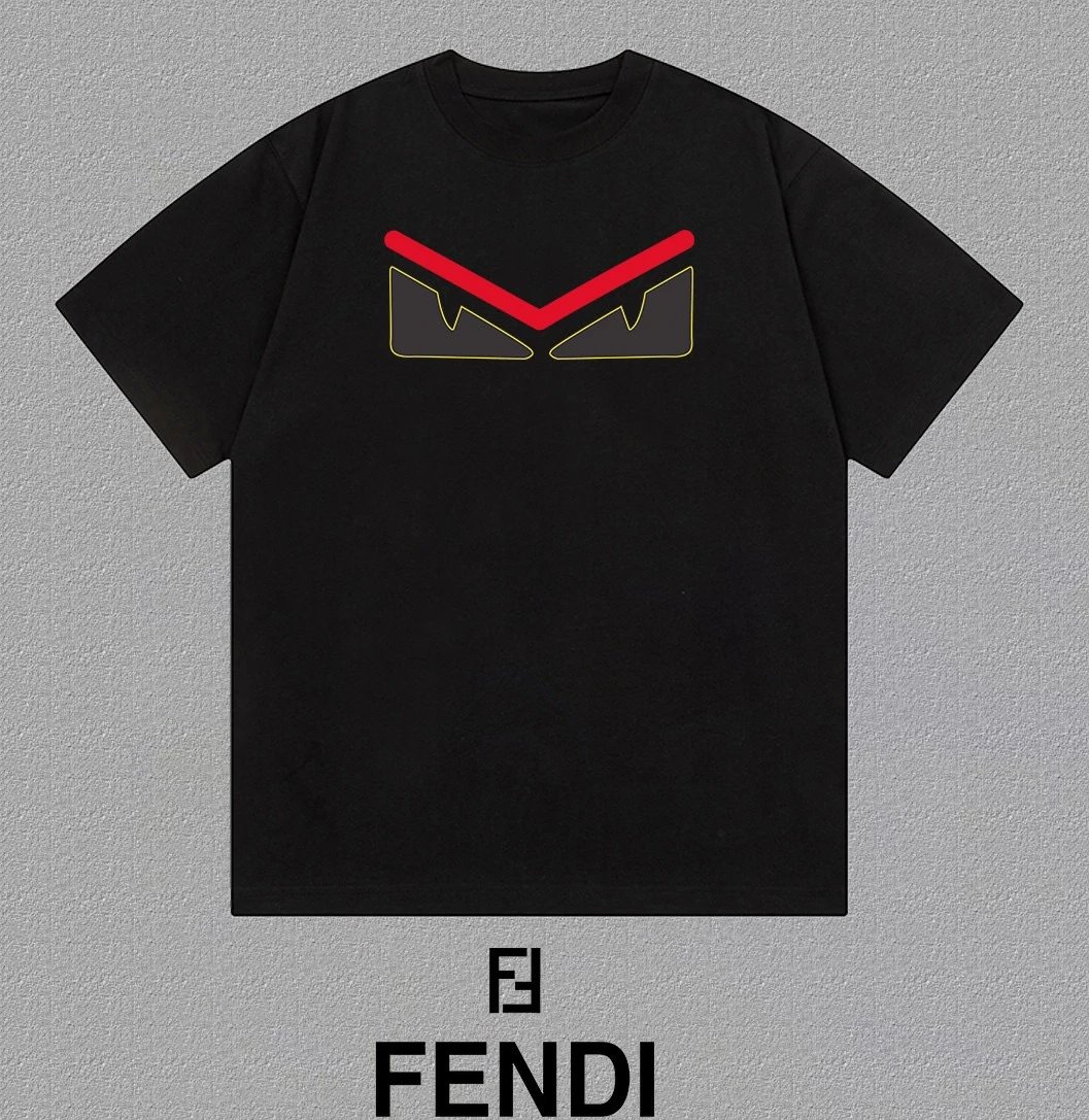 Fendi Bug Eyes Monster Tee Black Red