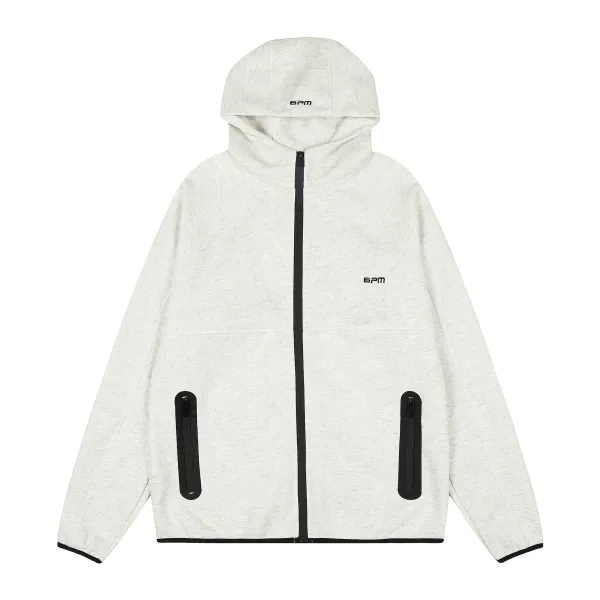 Design 6PM Technical Fleece Hooded Jacket Black Outerwear - 7