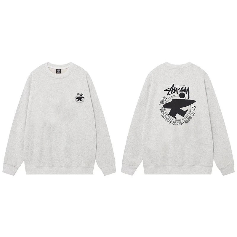 Stüssy Graphic Crewneck Sweatshirt Grey