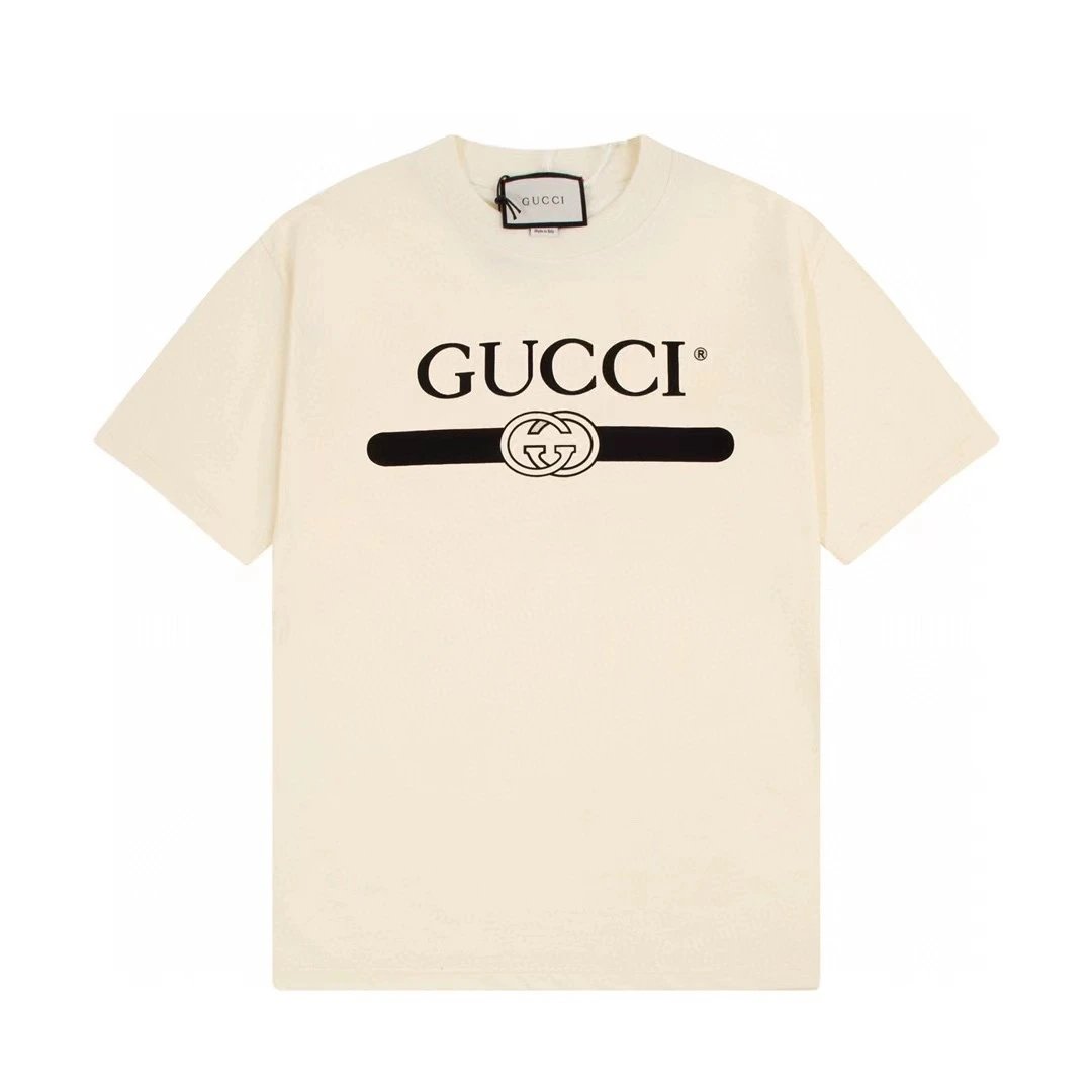 Gucci Web Stripe Logo T-Shirt Beige - 4