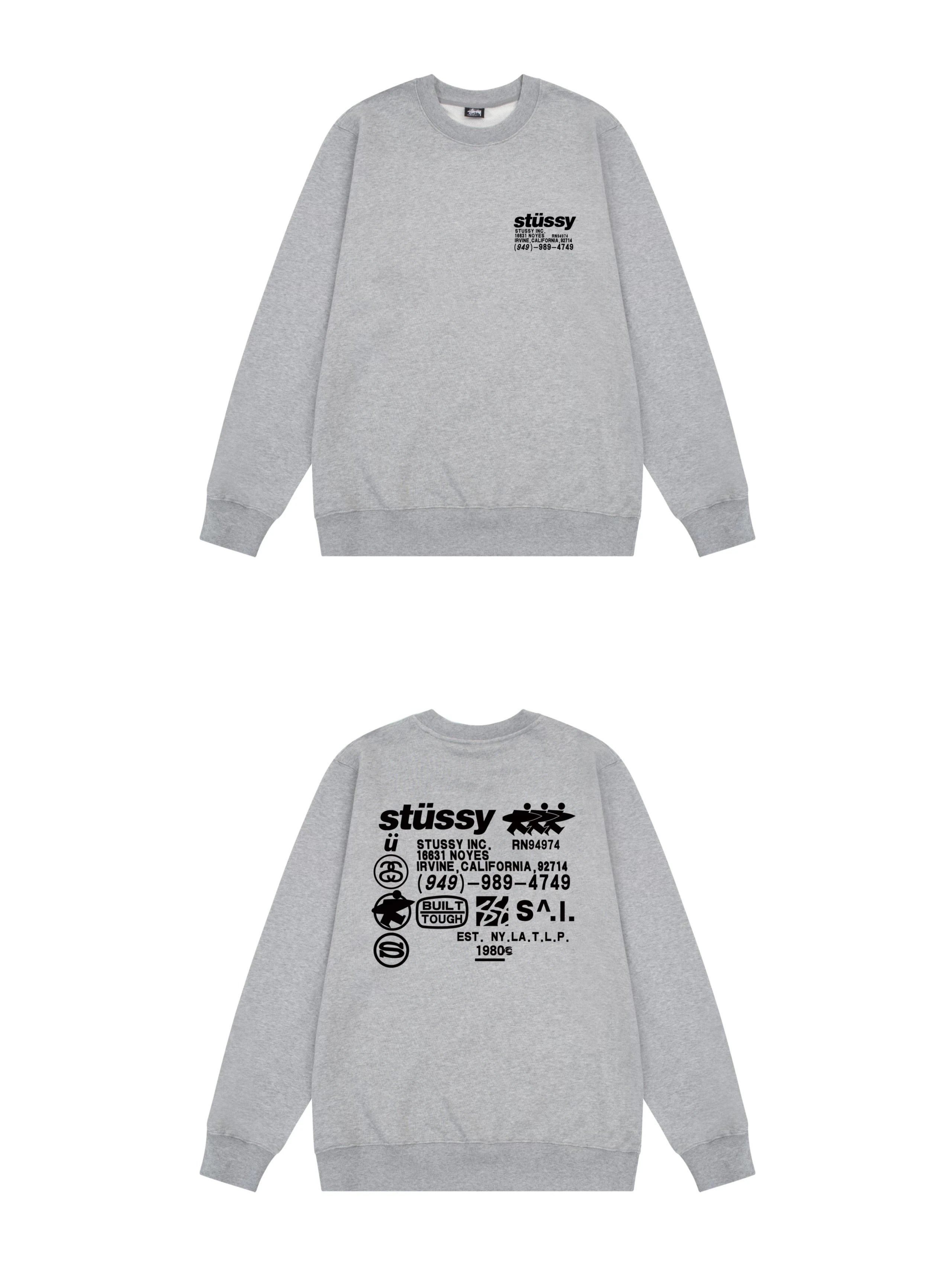 Stussy Chengdu Graphic Crewneck Sweatshirt White Hoodie - 4