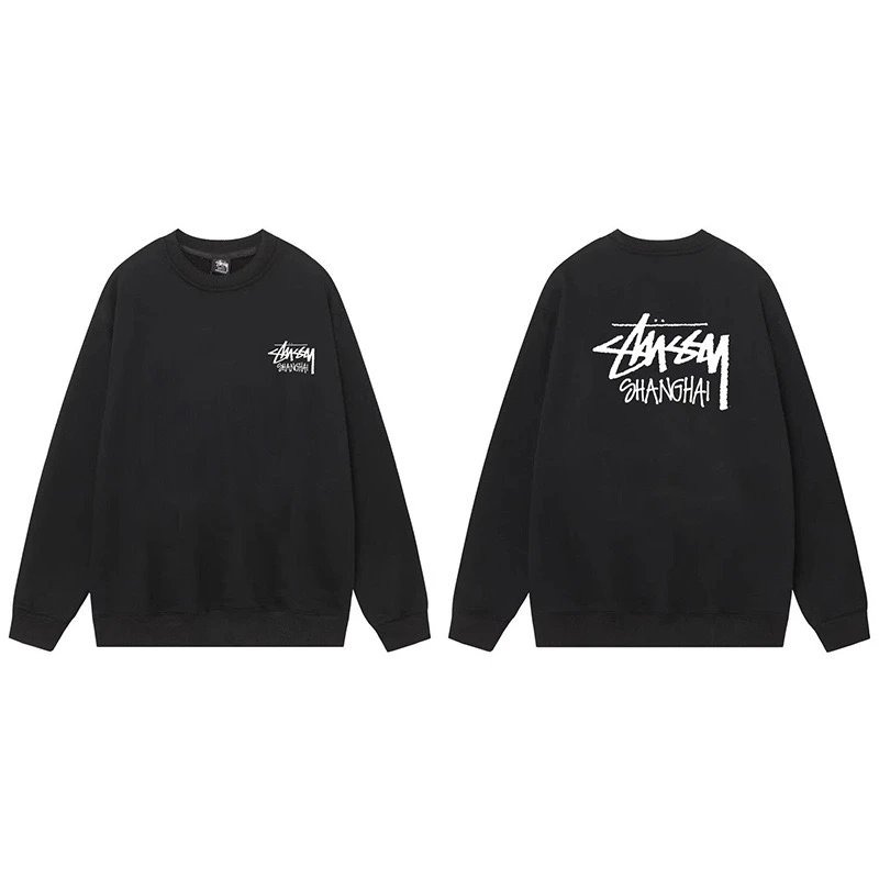 Stussy Shanghai Crewneck Sweatshirt Black