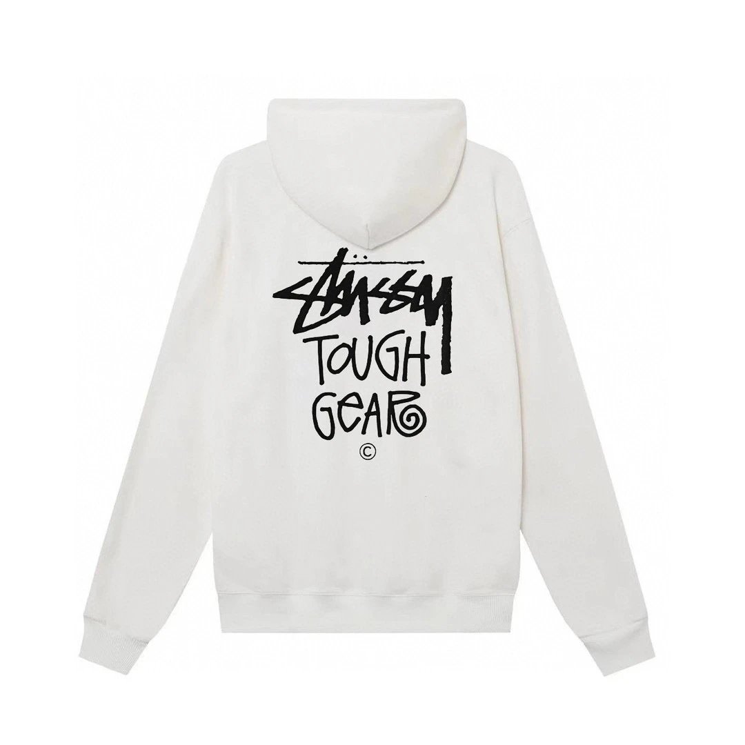Stussy Tough Gear Hoodie White