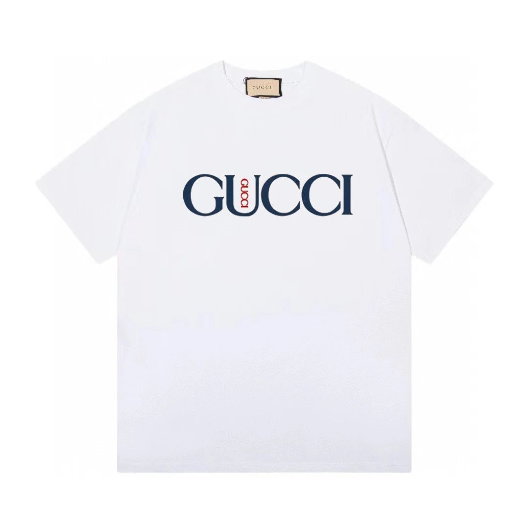 Gucci Serif GG Overlap Logo Tee White