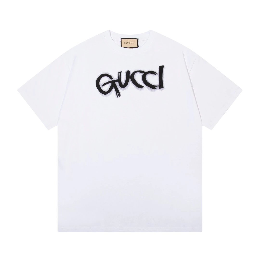 Gucci Graffiti Script Logo Tee White