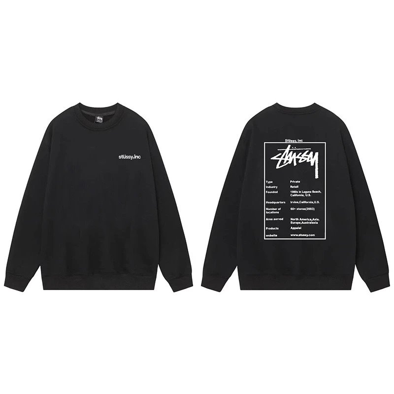 Stussy Inc. Graphic Sweatshirt Black
