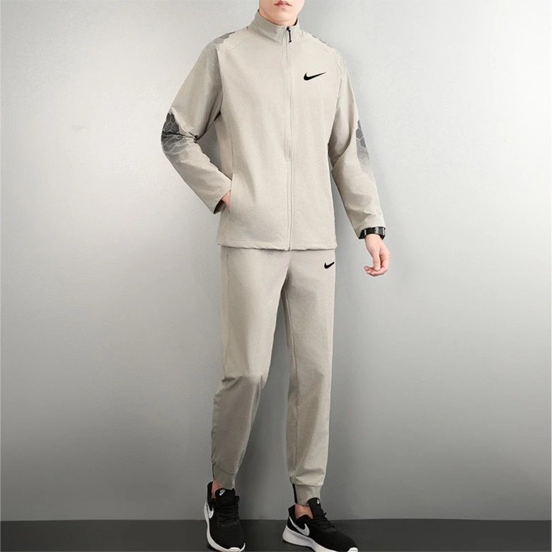 Nike Reflective Panel Tracksuit Set Light Grey