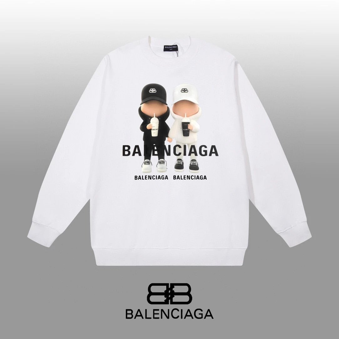 Balenciaga Cartoon Sweatshirt White