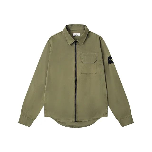 Stone Island Shirts DX 30 Zip-Front Overshirt product detail image 3