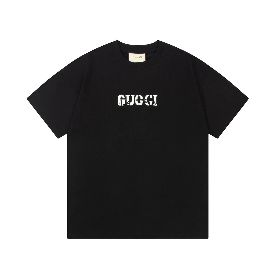 Gucci Distressed Logo Tee Black