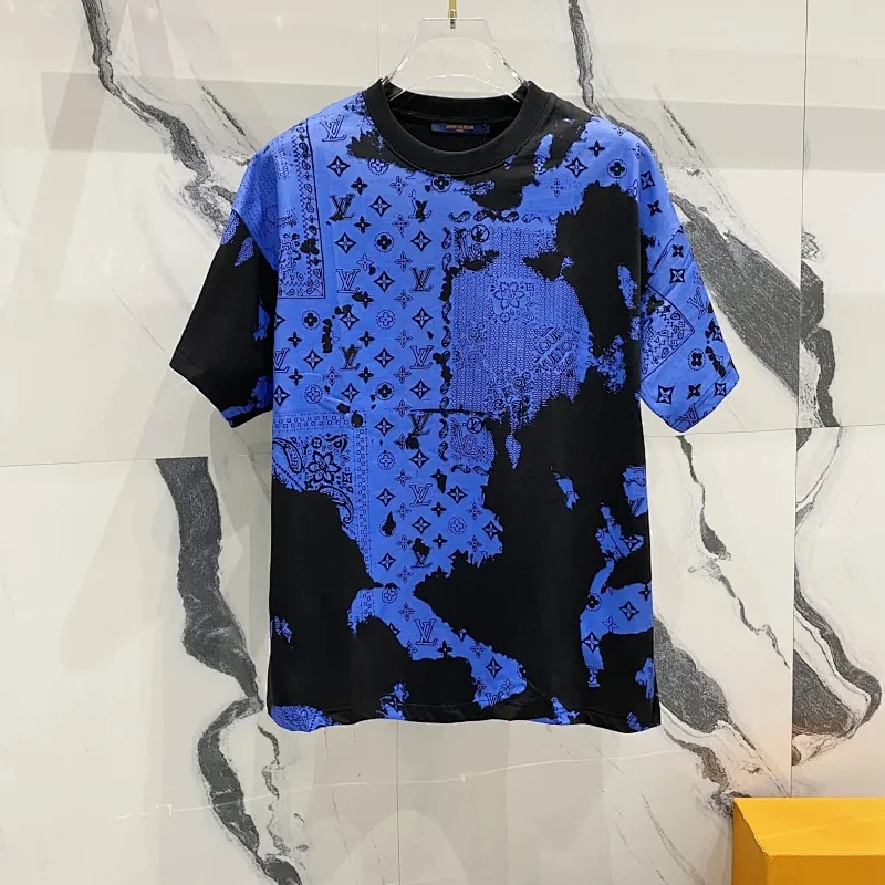 Louis Vuitton Monogram World Map Tee Blue Black