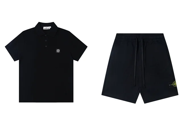 Stone Island Matching Sets Short-Sleeve Polo and Drawstring Shorts Set product detail image 4