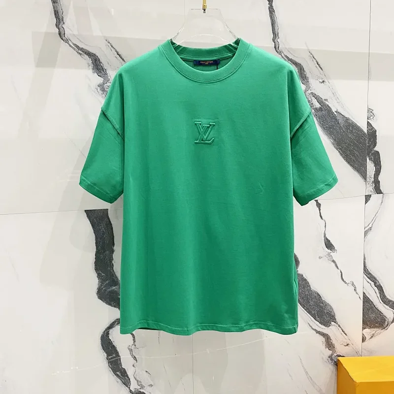 Louis Vuitton LV Logo Embossed Tee Green