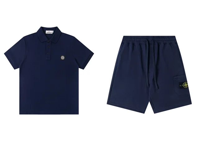 Stone Island Matching Sets Short-Sleeve Polo and Drawstring Shorts Set product detail image 9