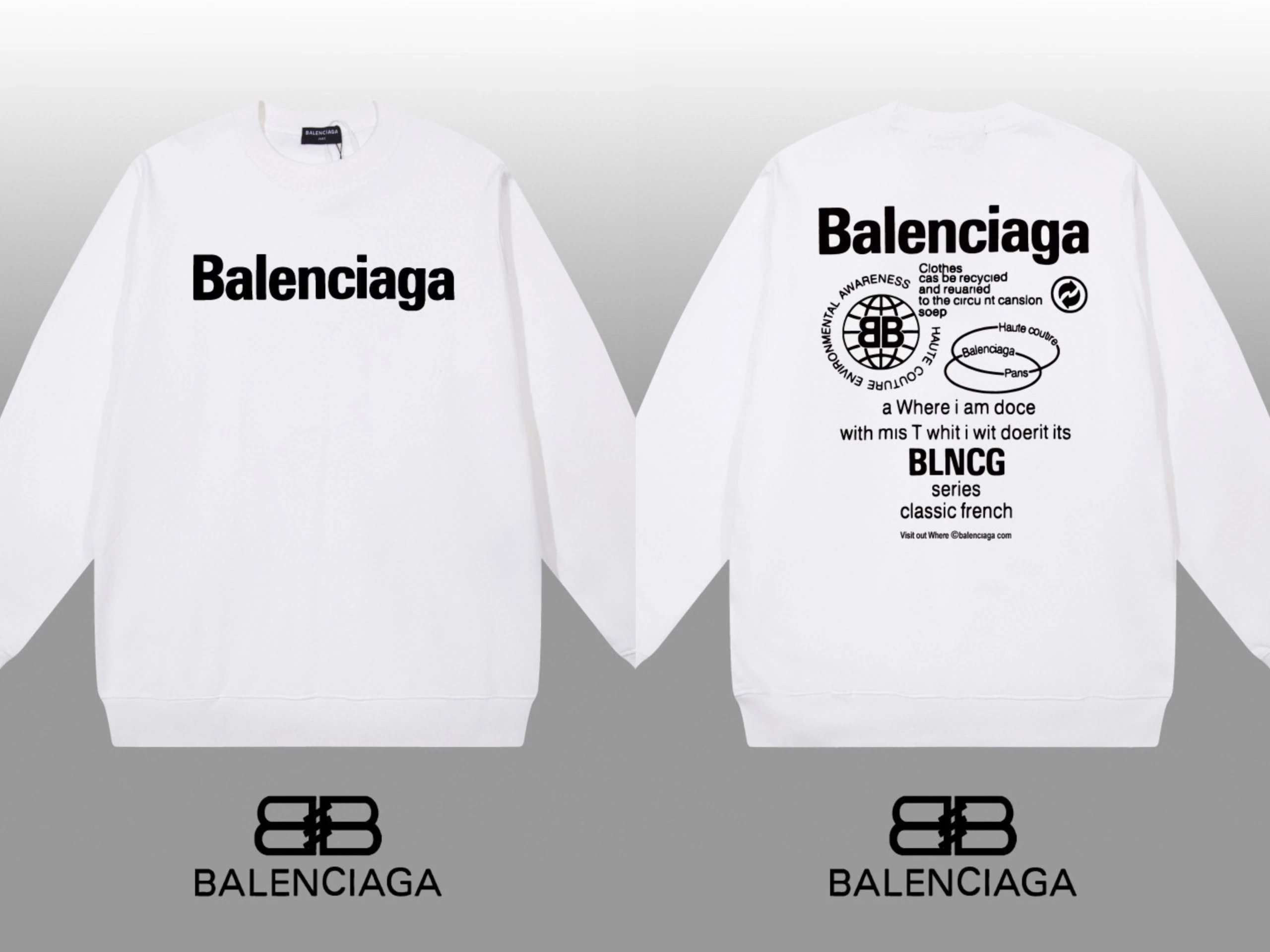 Balenciaga Classic Sweatshirt White